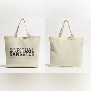 Spiritual Gangster Carry-All Canvas Tote Bag, OS, NWT